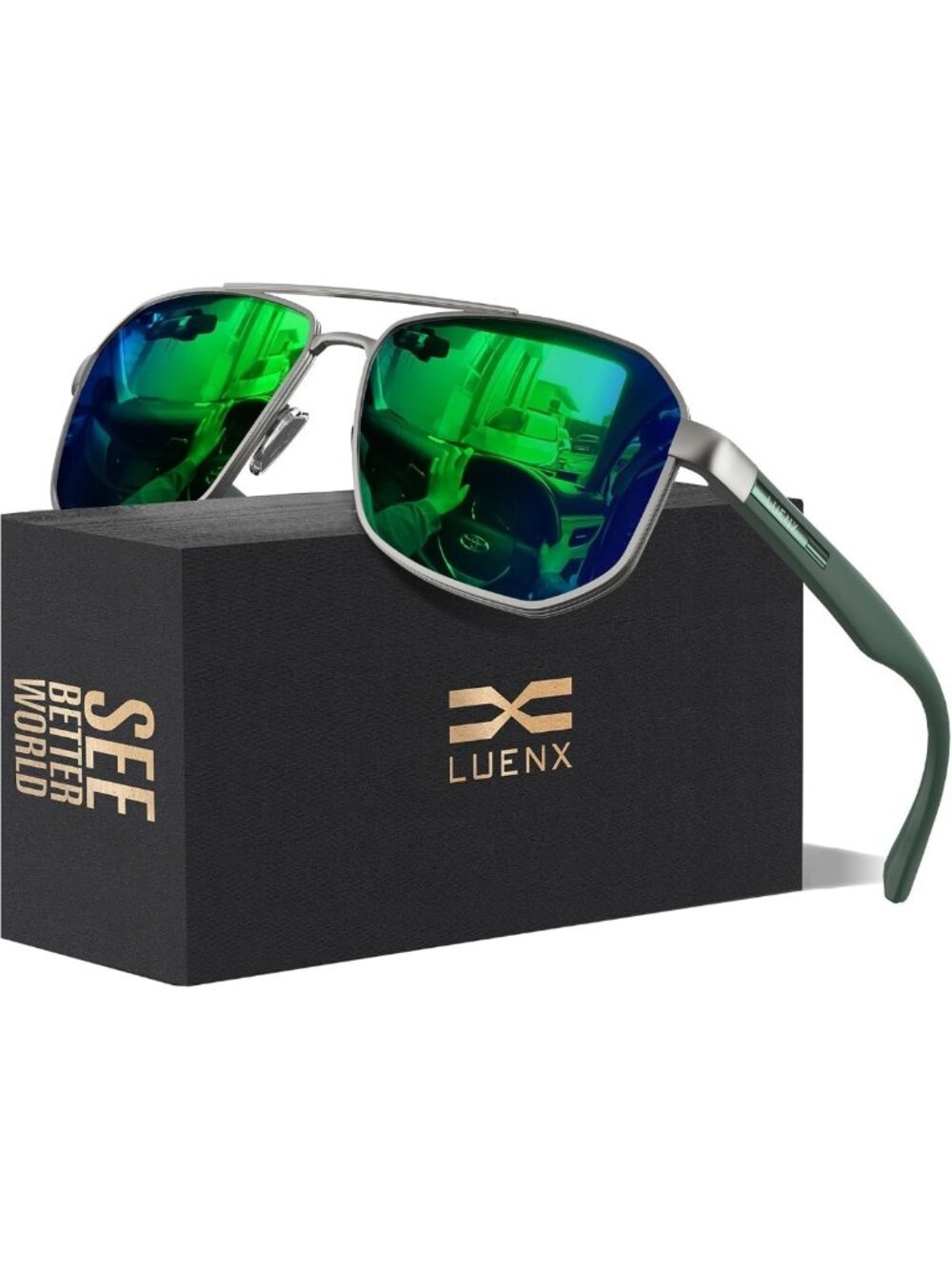 Stylish Polarized Aviator Sunglasses for Men - UV400 Protection, Perfect for